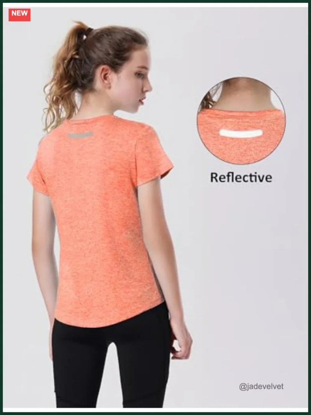 Girls Athletic Shirts Quick Dry Workout Activewear Sports Tops Set 8-16Y